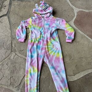 Max & Olivia, Colorful, Tie-Dye, Unicorn, Onesie, Size Large 10/12
